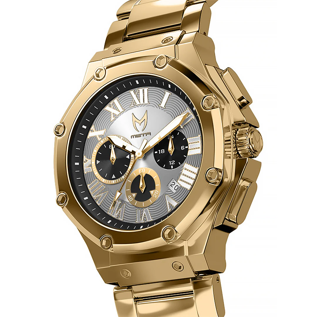 AM1039SS - AMBASSADOR GOLD / SILVER / STEEL BAND WATCH - Image 4