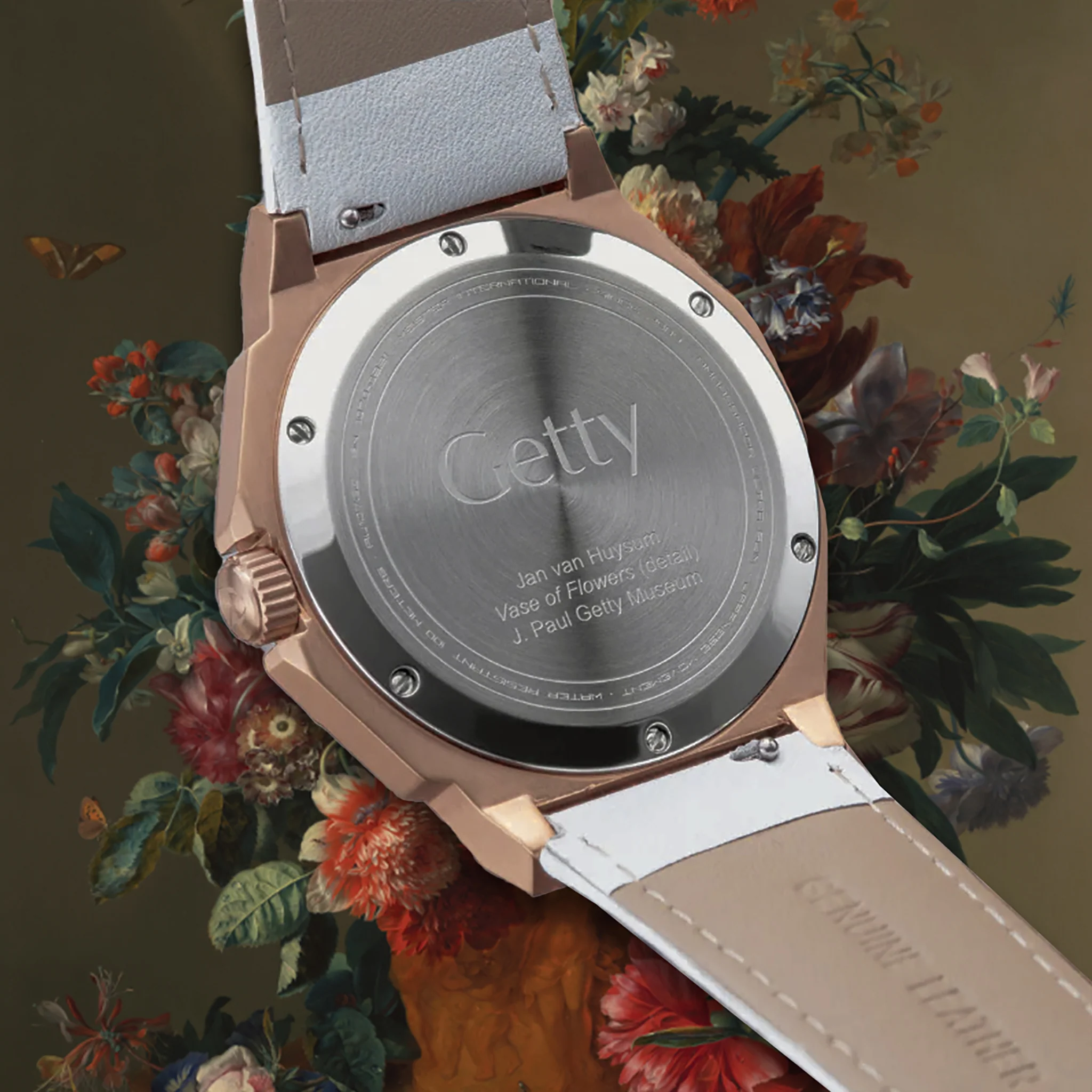 AM406LB - 41 MM JAN VAN HUYSUM WATCH ROSE GOLD WITH LEATHER STRAP - Image 7