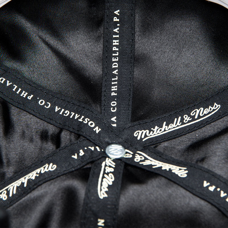 MSTR X Mitchell & Ness Snapback Hat - Champagne Gold & Black - Image 7