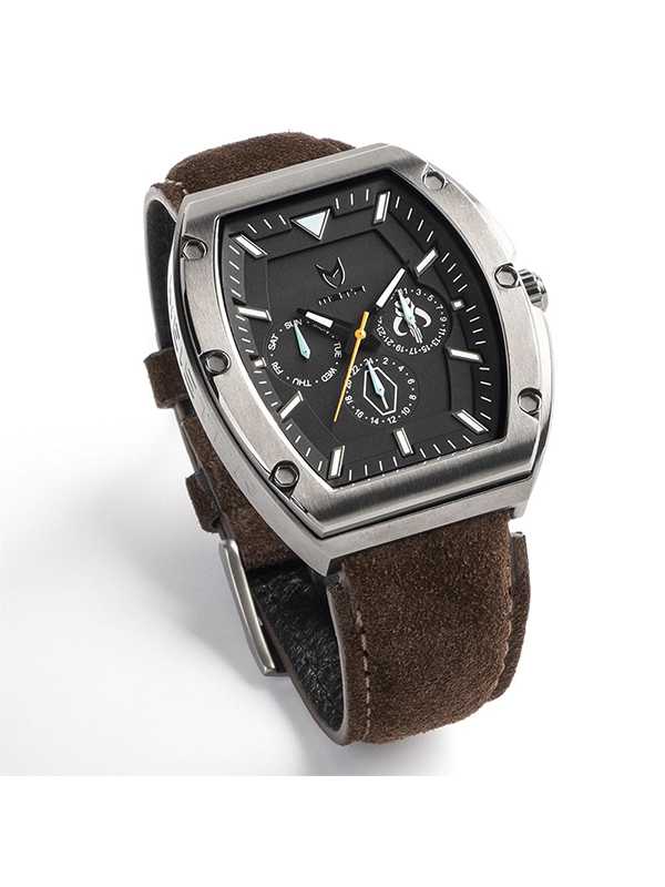 MJ117SW - MAJOR TITANIUM/ BLACK / LEATHER BAND - Image 4